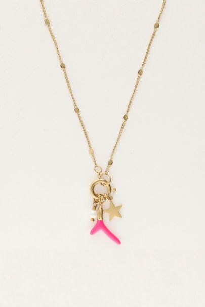 Necklace with pink coral and star | My Jewellery
