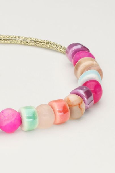 Mini bracelet with multicoloured beads