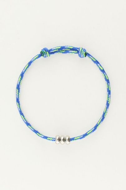 Blauwe armband mini met bolletjes