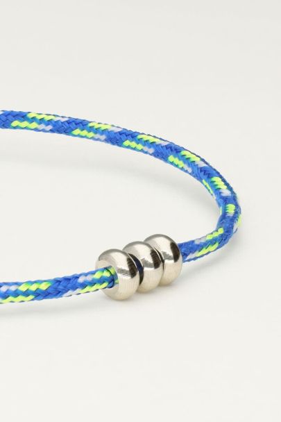 Blauwe armband mini met bolletjes