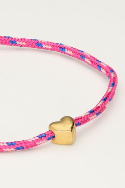 Pinkes Mini-Armband mit Herzen