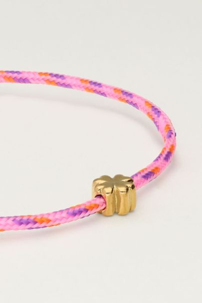 Bracelet rose mini avec trèfle