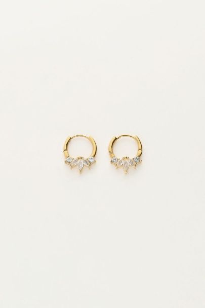 Hoop earrings small with rhinestones
