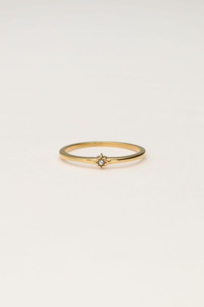 Minimalist ring with rhinestones | My Jewellery