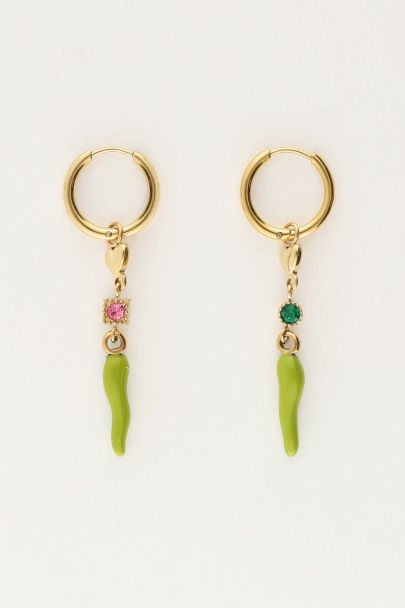 Sunrocks earrings with heart & pepper | My Jewellery
