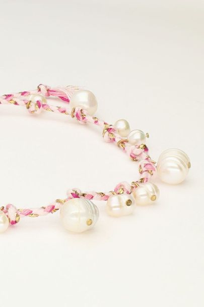 Island purple anklet with pearls