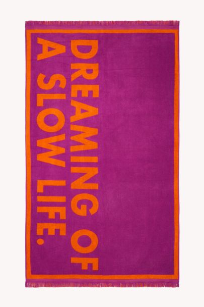 Purple towel ''Slow life''
