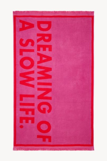 Pink towel ''Slow life''
