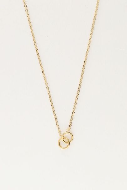 Minimalist necklace with 2 intertwined circles | My Jewellery