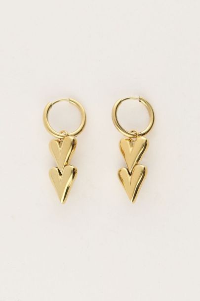 Sunrocks earrings with double hearts | My Jewellery