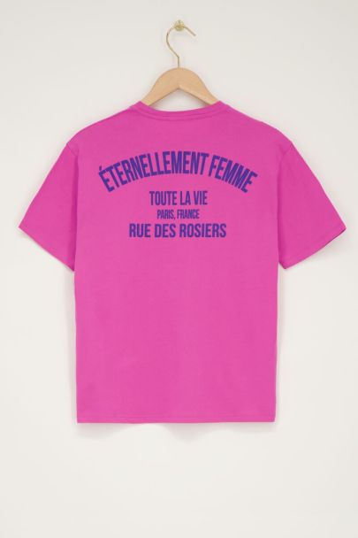 Pink T-shirt ''Éternellement femme'' | My Jewellery