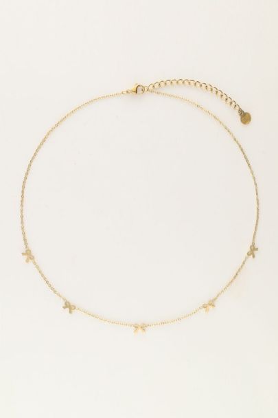 Minimalist necklace with 5 mini bows | My Jewellery