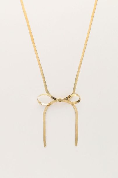 Flat chain necklace with bow | My Jewellery