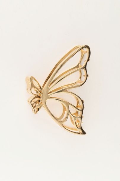 Gouden vlinder haarclip