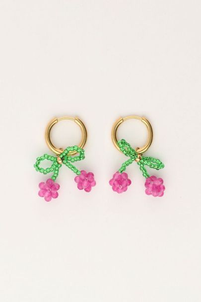 Earrings with cherry beads | My Jewellery