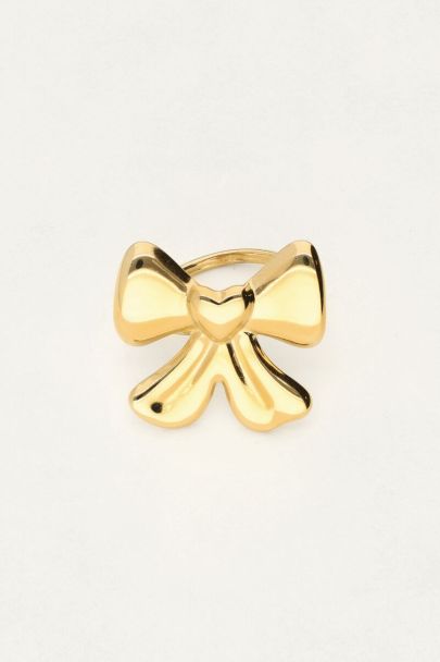 Statement ring with large bow & heart | My Jewellery