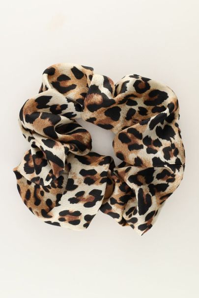 Leopard print scrunchie