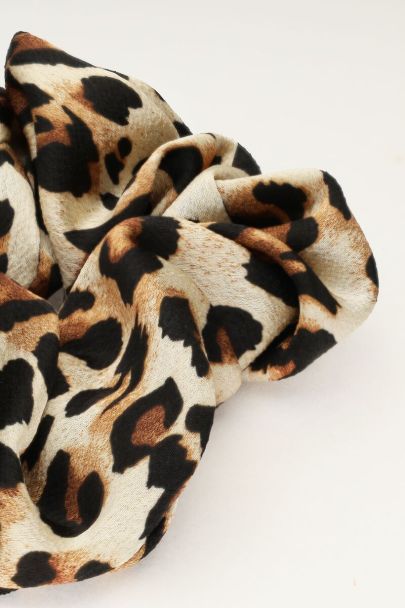 Leopard print scrunchie