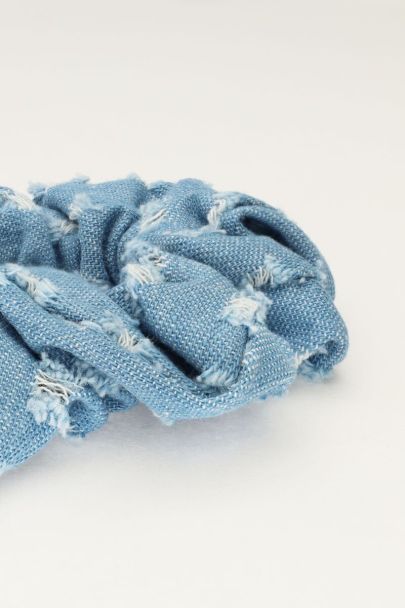 Scrunchie met denim look