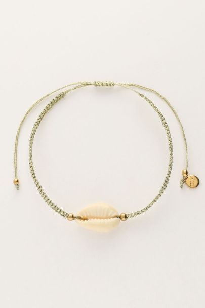 Art gold cord shell bracelet | My Jewellery