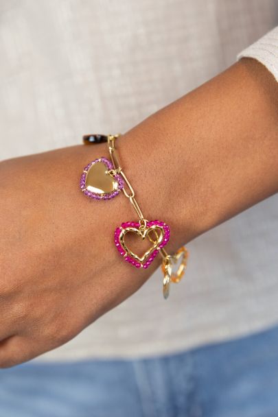 Sunrocks Armband mit Herzanhängern
