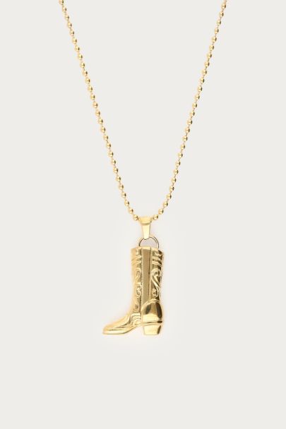 Long necklace with western boots