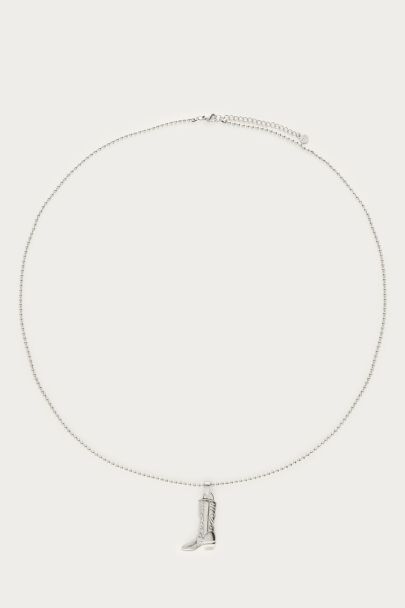 Long necklace with western boots