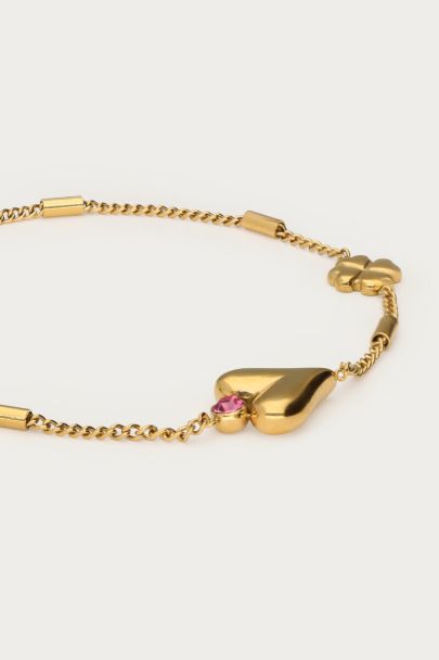 Bracelet avec trèfle et cœur