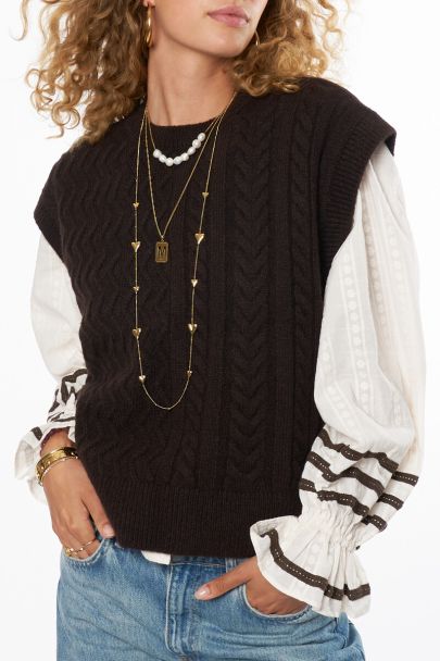 Bruine oversized spencer