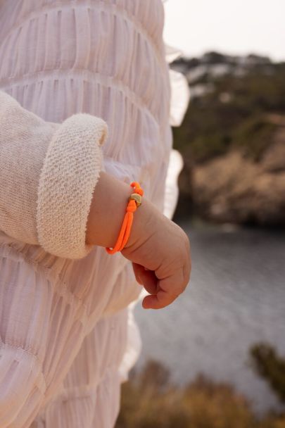 Bracelets duo mère-enfant orange