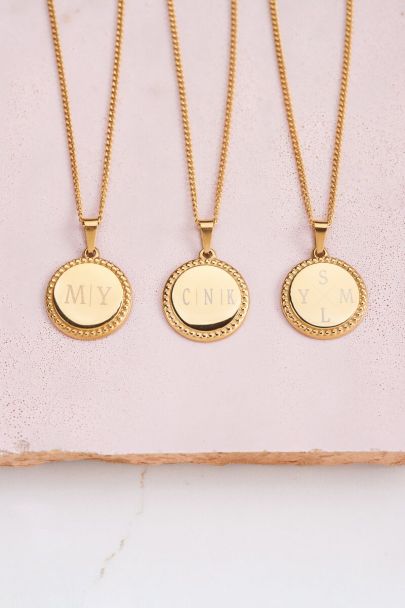 Atelier lange ketting met ronde bedel