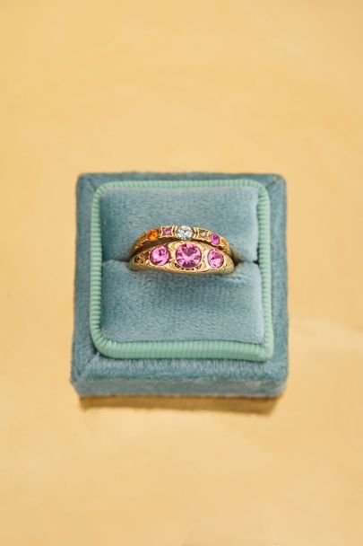 Vintage klassieke ring multikleur