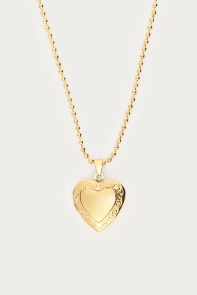 Mystic lange Kette mit Herzmedaillon
