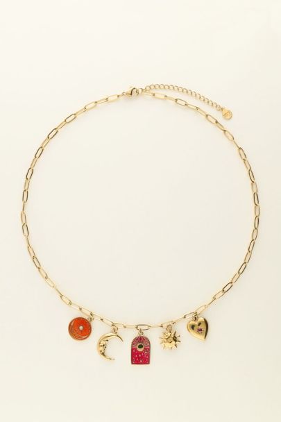 Mystic necklace with different charms