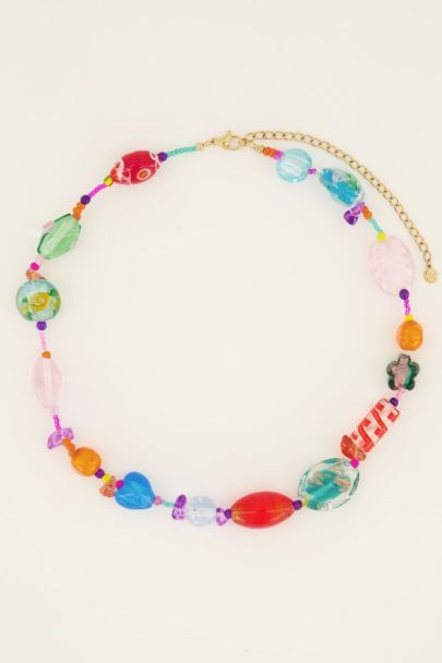 Necklace with multiple colourful beads | My Jewellery