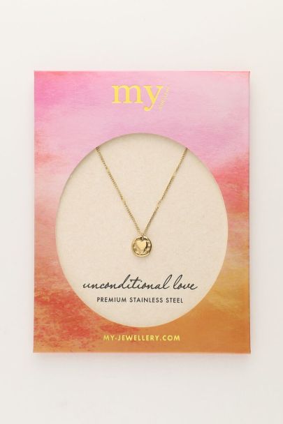 Unconditional love necklace "hammered heart"