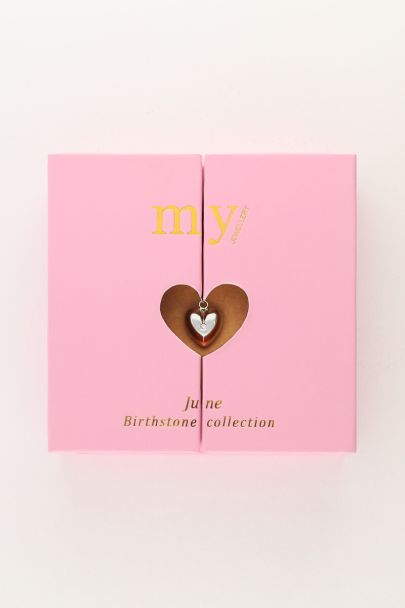 Ketting met hart en geboortesteen