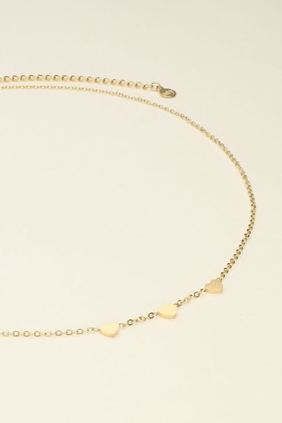 Necklace with three hearts
