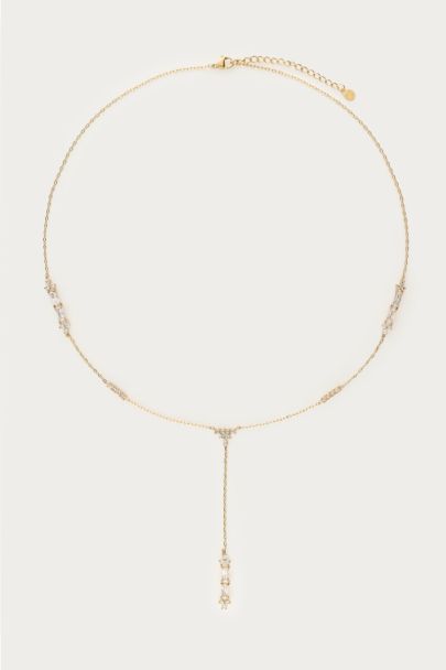 Ketting Y-vorm met strass
