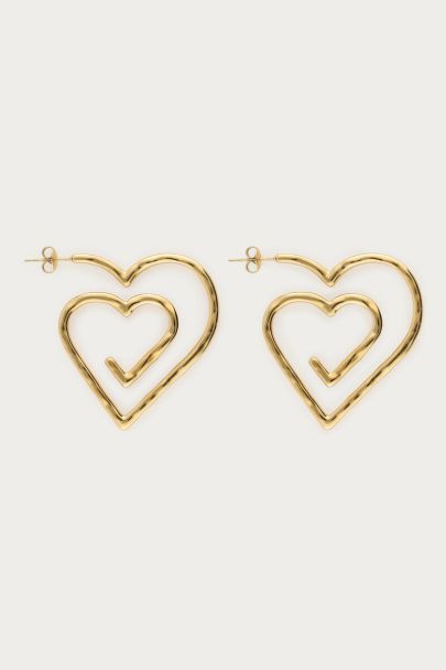 Boucles d'oreilles tourbillon Nomads en forme de cœur