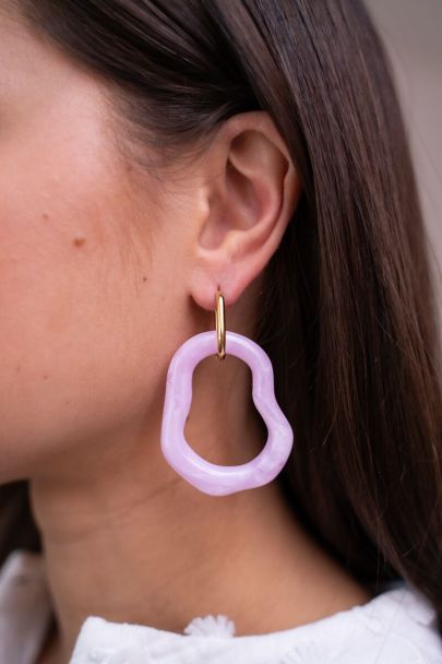 Maxi boucles d'oreilles Océan lilas 