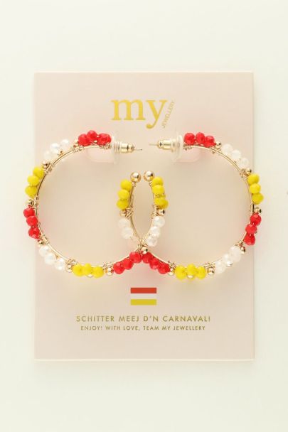 Floral hoop earrings 