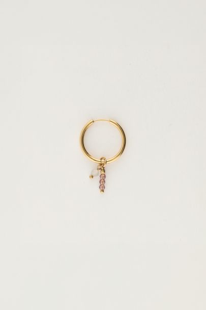 One piece oorring met kraaltjes
