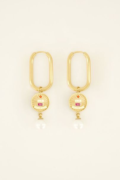 Casa fiore oorringen met La Dolce Vita bedel & parel | My Jewellery