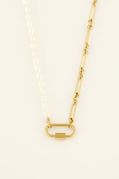 Pearl necklace with open chains | My Jewellery