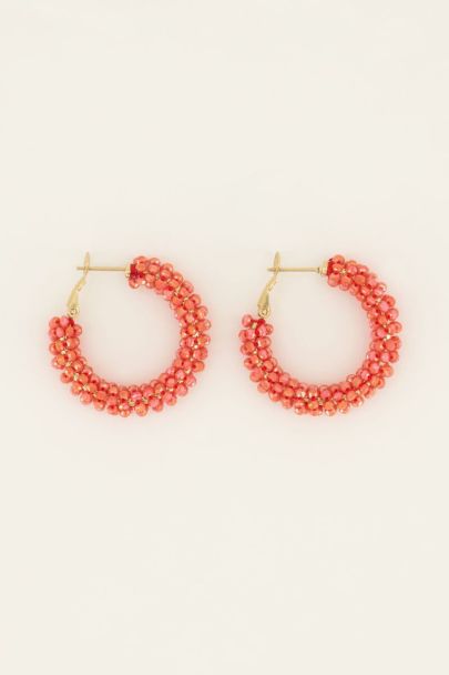 Orange beaded earrings | My Jewellery