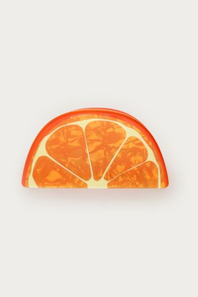 Oranje haarclip orange