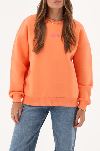 Oranje sweater "Rue des Rosiers"