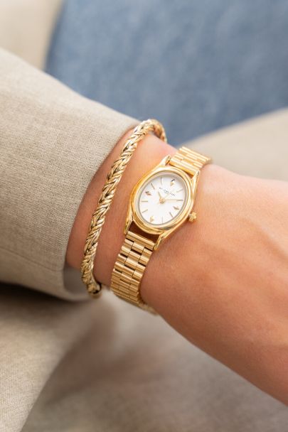 Ovaal horloge met schakelband