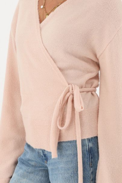 Peach wrap cardigan